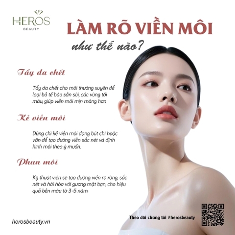 Làm rõ viền môi như thế nào?