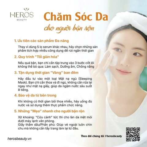 Mẹo chăm sóc da cho người bận rộn nhanh chóng và hiệu quả