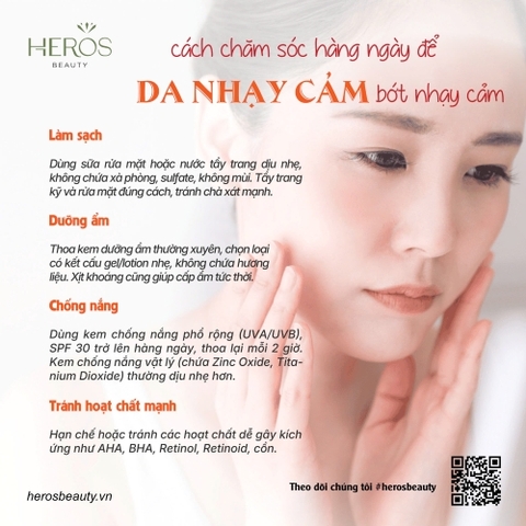 Cách chăm sóc hàng ngày để da nhạy cảm bớt nhạy cảm