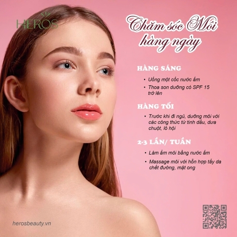 HƯỚNG DẪN CÁCH CHĂM SÓC MÔI HÀNG NGÀY GIÚP CĂNG BÓNG, MỀM MỊN