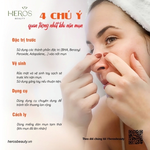 4 Chú ý quan trọng nhất khi nặn mụn