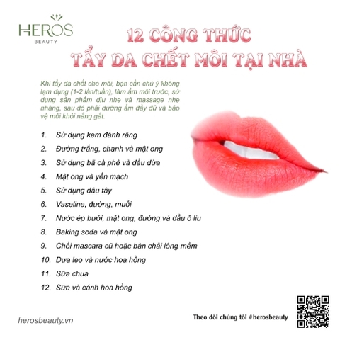 12 Công thức tẩy da chết môi tại nhà đơn giản, nhanh chóng, hiệu quả