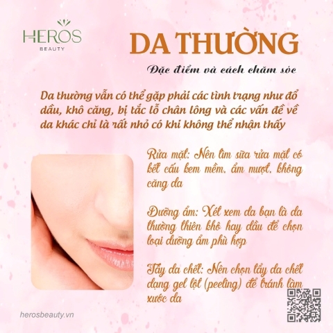 Đặc điểm và cách chăm sóc da thường