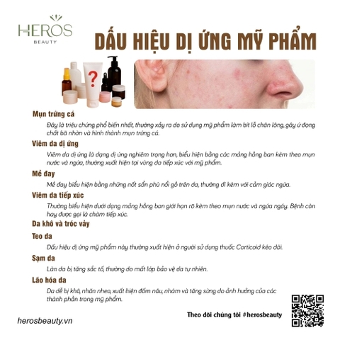 Nhận biết dấu hiệu dị ứng mỹ phẩm và cách xử lý