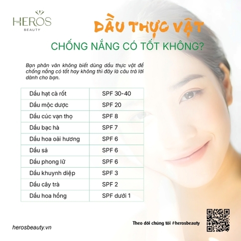 Dầu thực vật chống nắng có tốt không?