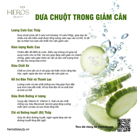 Lợi ích “vàng” của dưa chuột trong giảm cân