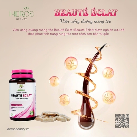 BEAUTÉ ÉCLAT VIÊN UỐNG DƯỠNG MÓNG TÓC KHẮC PHỤC GIẢM RỤNG TÓC HOÀN HẢO