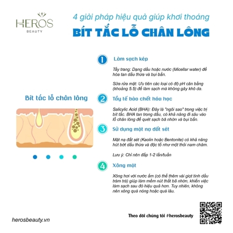 4  Giải pháp hiệu quả giúp khơi thoáng lỗ bít tắc lỗ chân lông