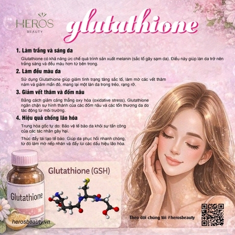 Công dụng của Glutathione trong chăm sóc da
