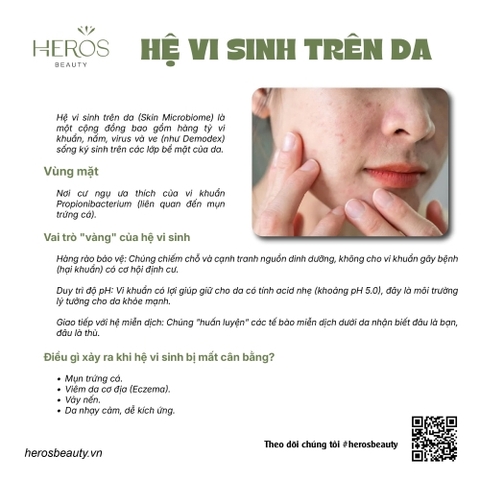 Hệ vi sinh và vai trò của chúng trên da mặt
