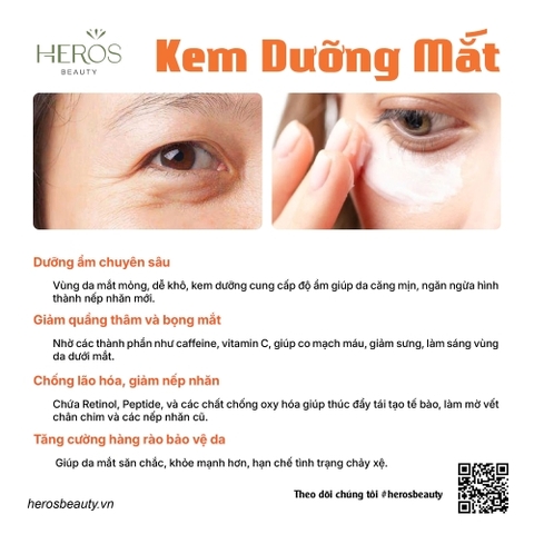 Vì sao nên sử dụng kem dưỡng mắt?