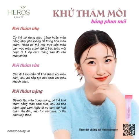 Khử thâm môi bằng phun môi