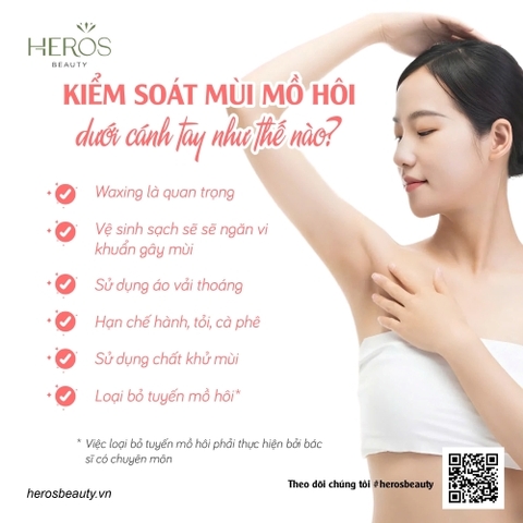 Kiểm soát mùi mồ hôi dưới cánh tay như thế nào?