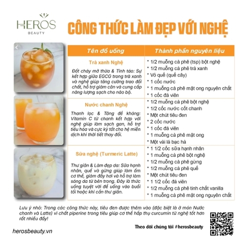 3 Công thức làm đẹp cực dễ dàng với nghệ mà bạn không nên bỏ qua