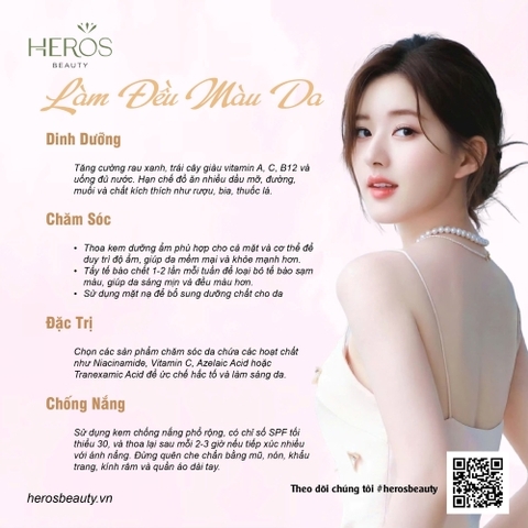 Bật mí bí quyết giúp bạn làm đều màu da