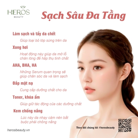 Cách làm sạch sâu đa tầng cho làn da thông thoáng, sáng mịn