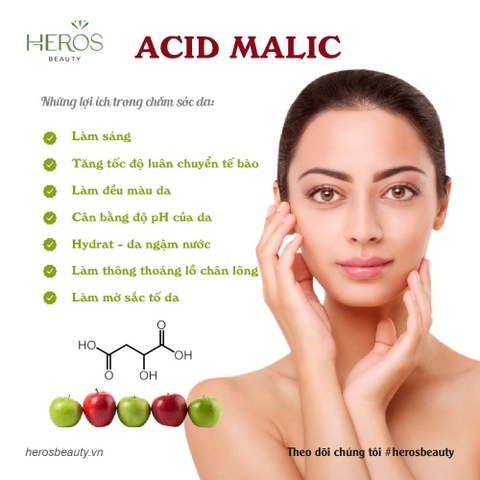 7 LỢI ÍCH TUYỆT VỜI CỦA AXIT MALIC TRONG CHĂM SÓC DA