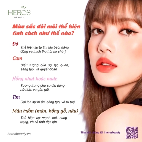 Màu sắc đôi môi thể hiện cá tính của bạn như thế nào?
