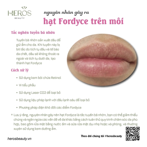 Nguyên nhân gây ra hạt Fordyce trên môi