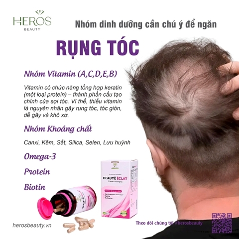 Nhóm dinh dưỡng cần chú ý để ngăn rụng tóc