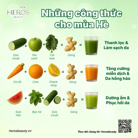 Những công thức nước ép chăm sóc da cho mùa hè