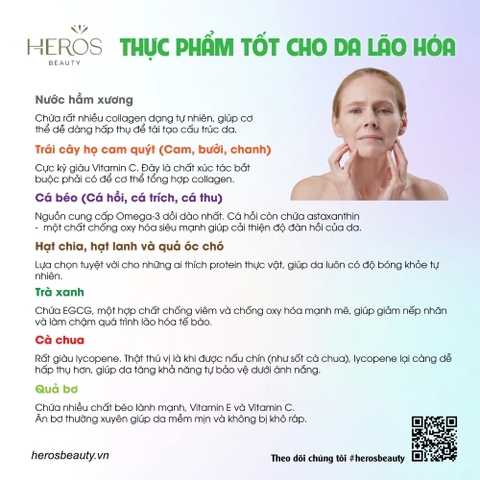 Thực phẩm tốt cho da lão hóa
