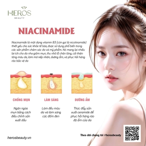 Niacinamide - Dưỡng chất “vàng” cho làn da sáng đẹp, mềm mại, mịn màng