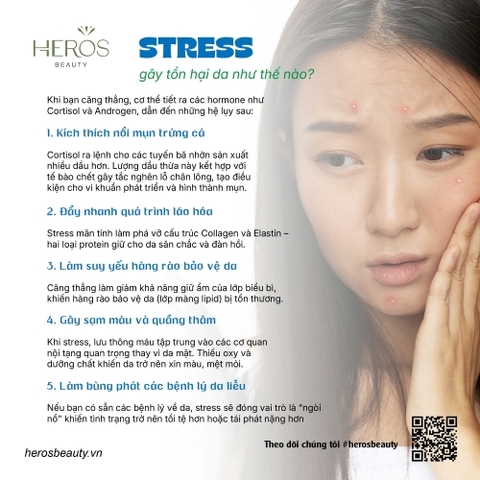 Stress gây tổn hại da như thế nào?