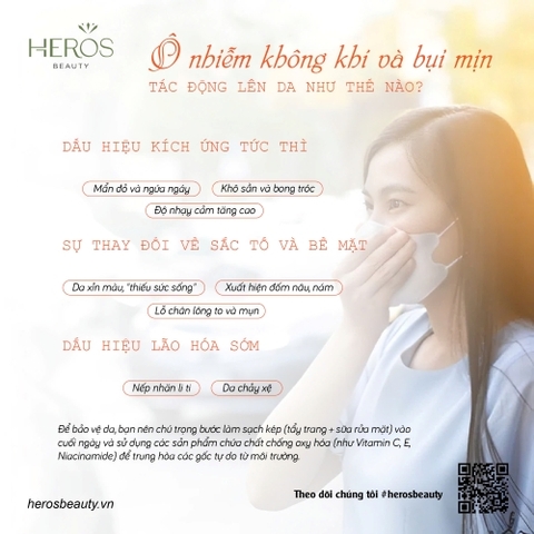 Ô nhiễm không khí và bụi mịn tác động lên làn da như thế nào?