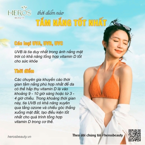 Thời điểm nào tắm nắng tốt nhất?