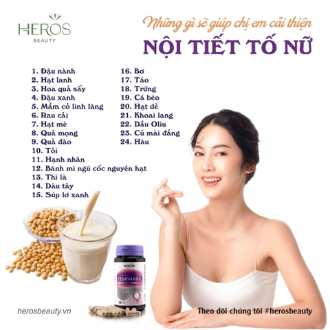 Điểm danh những thực phẩm “vàng” giúp cải thiện nội tiết tố nữ