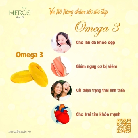 Vai trò của omega 3 trong chăm sóc sắc đẹp