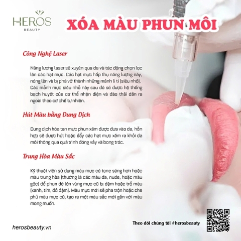 Cách xóa màu phun môi an toàn và hiệu quả