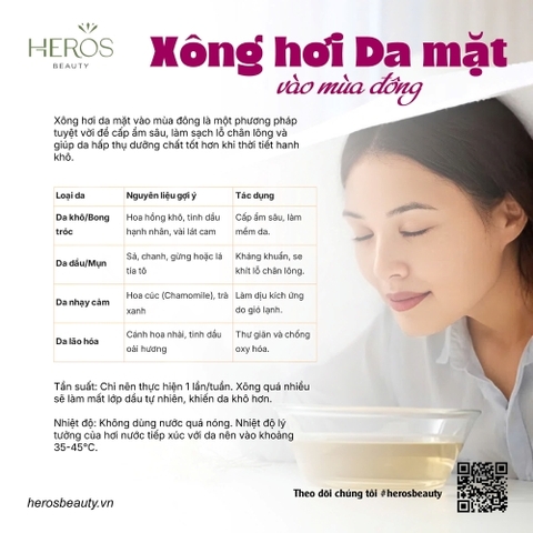 Cách xông hơi da mặt vào mùa đông cho da mềm mại, hết thô ráp