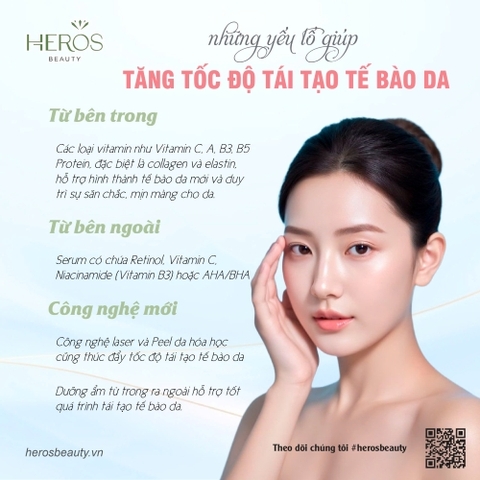 Những yếu tố giúp tăng tốc độ tái tạo tế bào da
