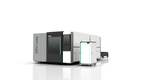 Máy cắt tấm hai bàn chuyển đổi có bao che