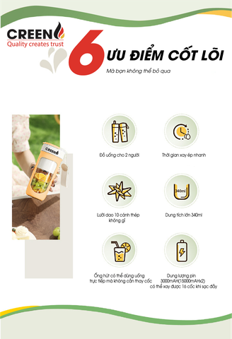 Máy sinh tố cầm tay CREEN CR-BL55