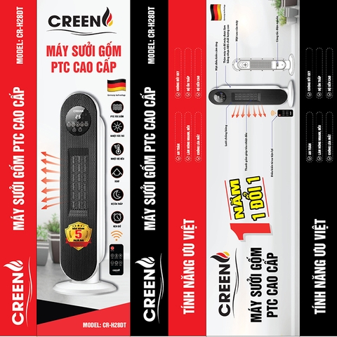 Máy sưởi gốm cao cấp CREEN CR-H28DT