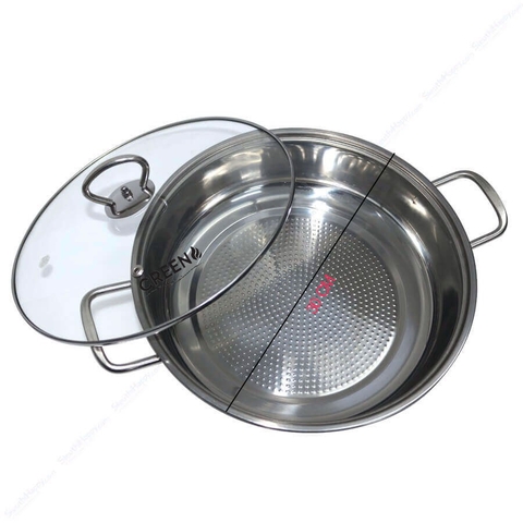 Nồi lẩu inox Creen - Size 30cm (đáy sần)