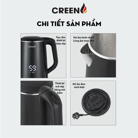 Ấm Điện Siêu Tốc Creen CR-SW17B