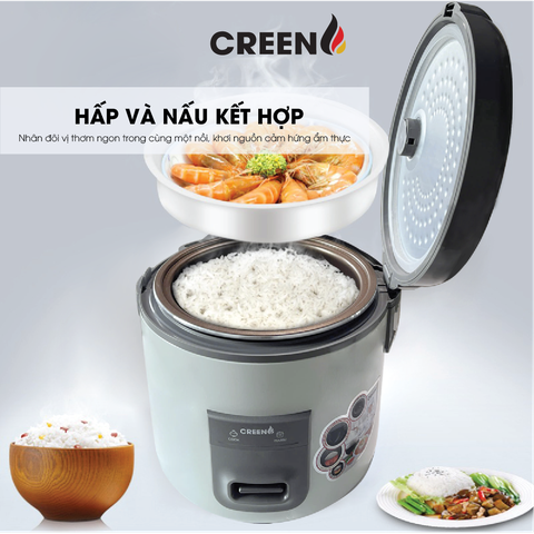 Nồi cơm điện 1,8L Creen CR-R18B
