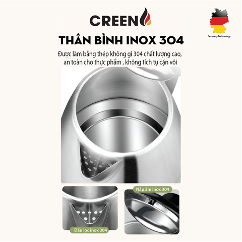 Ấm Điện Siêu Tốc Creen CR-SW18A