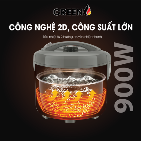 Nồi cơm điện 1,8L Creen CR-R18B
