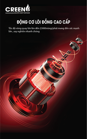 Máy xay sinh tố 3 cối CREEN CR-BL3450