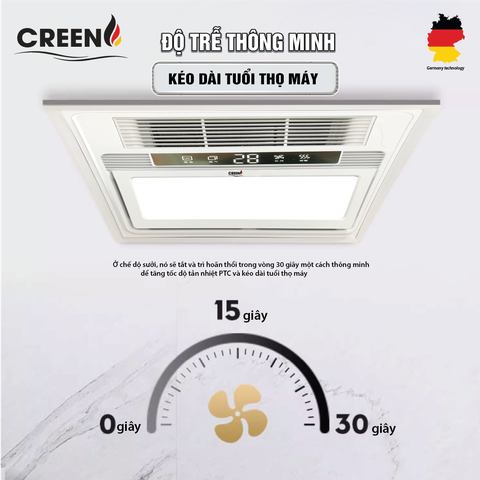 Quạt sưởi nhà tắm thông minh CREEN CR-SMH636 Plus