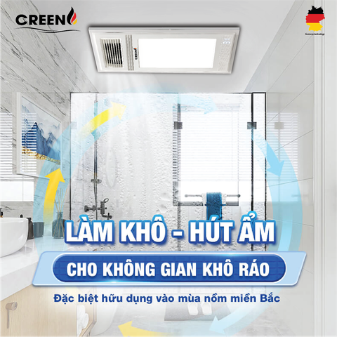 Quạt sưởi nhà tắm thông minh CREEN CR-SMH668