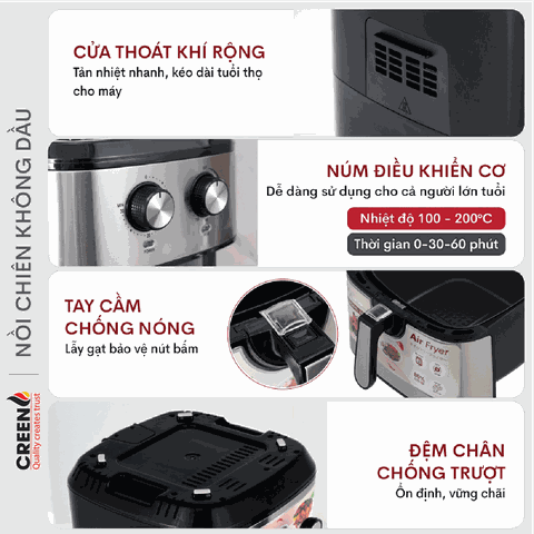 Nồi chiên không dầu Creen NC-105