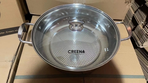 Nồi lẩu inox Creen - Size 30cm (đáy sần)