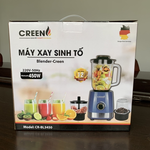 Máy xay sinh tố 3 cối CREEN CR-BL3450