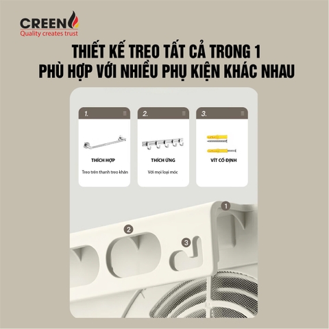 Máy sưởi gốm PTC cao cấp CREEN CR-H38C